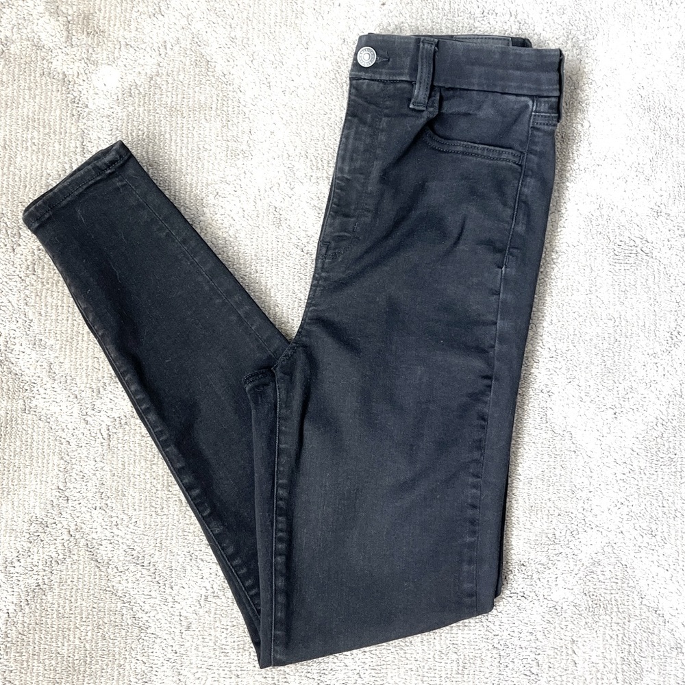 American Eagle Ne(x)t Level Stretch High Rise Skinny Jeans Black 6